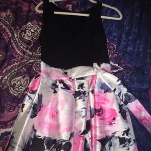 high low, floral homecoming dress